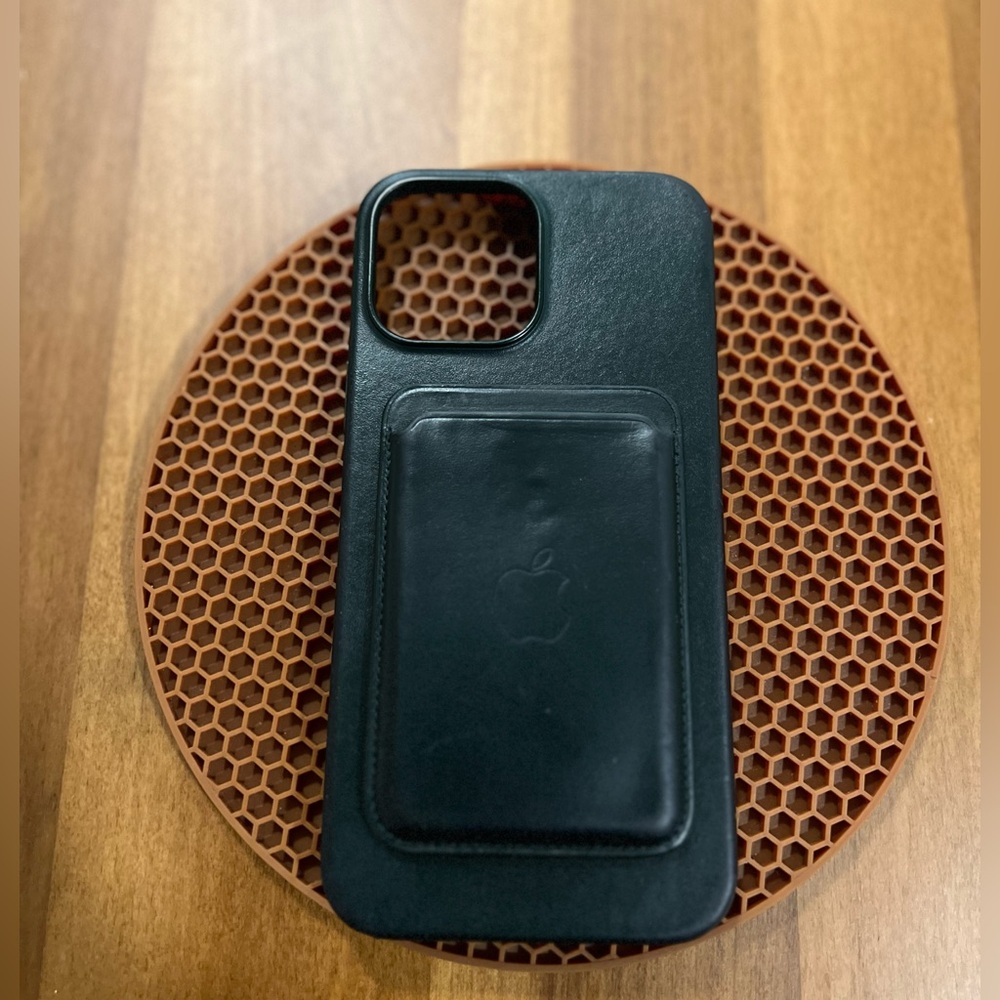 Authentic iPhone 13 Pro Max Sequoia Green Leather MagSafe Case and Wallet